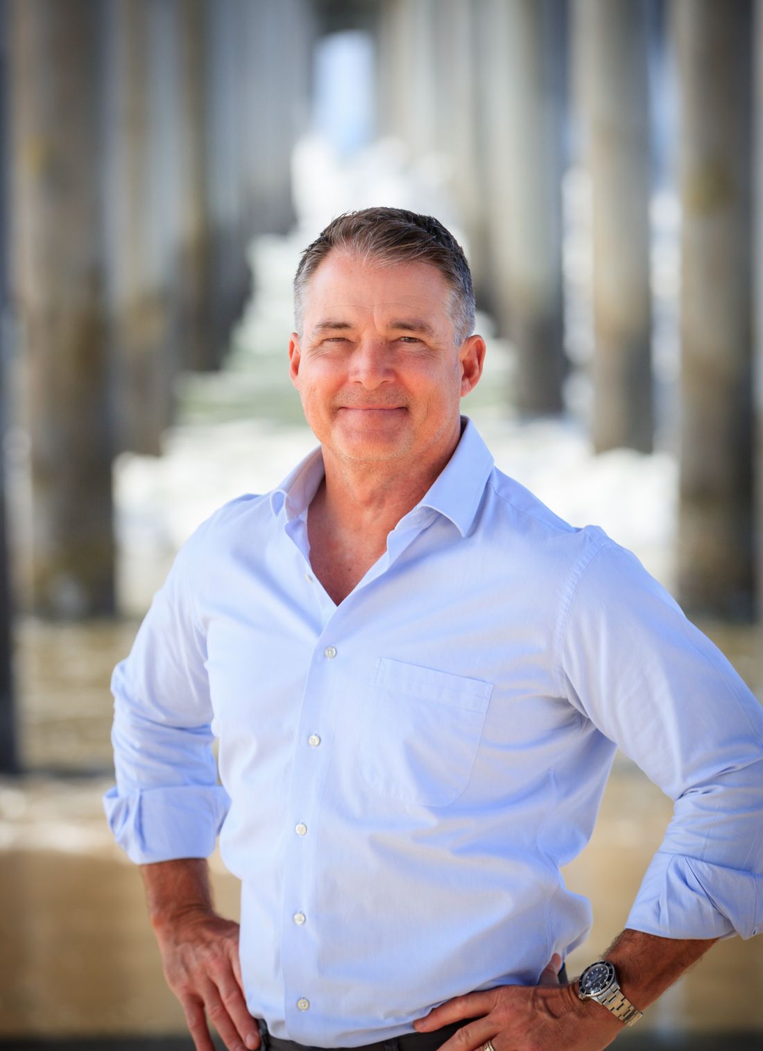 Gregg Knight under the Huntington Beach pier